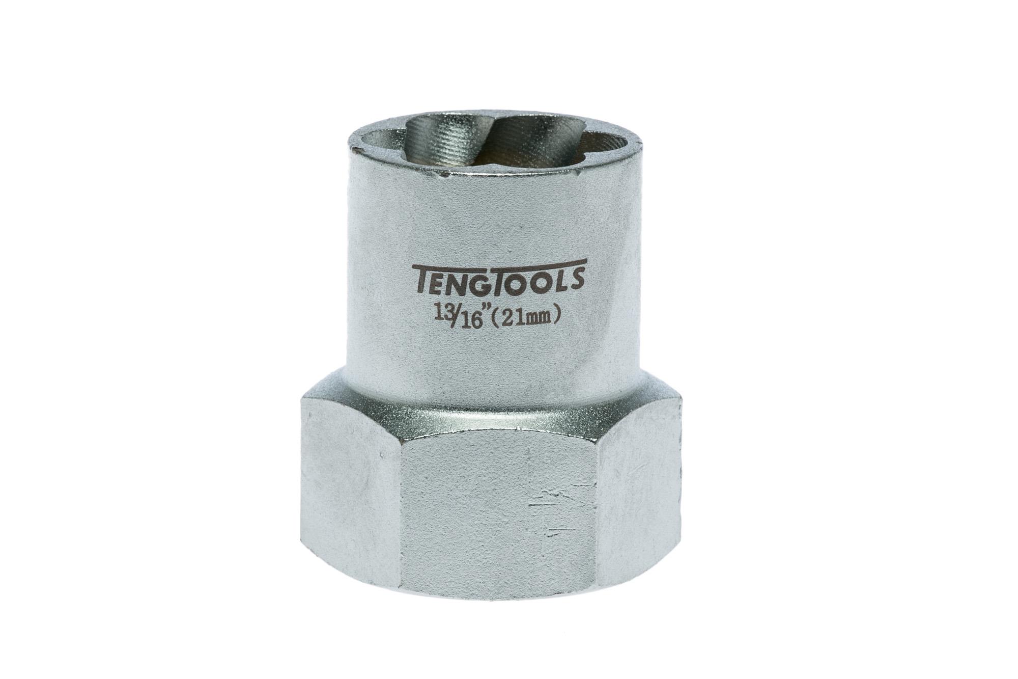 Sześciokątne nasadki odkręcające z chwytem kwadratowym 1/2" 21 mm Teng Tools