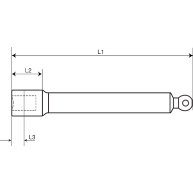 Przedłużka radełkowana 1/4" 32 mm BAHCO