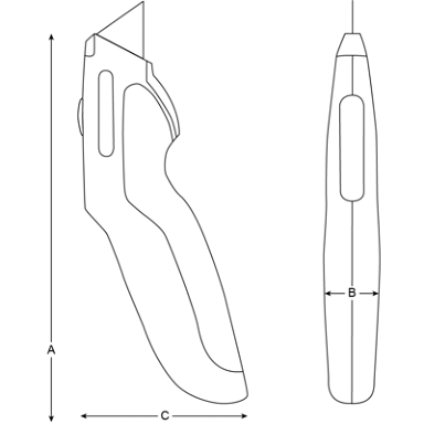 Nóż techniczny wysuwany, długość 145 mm BAHCO