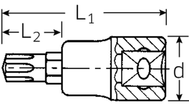 Nasadka wkrętakowa 1/2" M16, Ribe CV STAHLWILLE