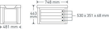 Skrzynka narzędziowa 4 szuflady 481 x 748 x 463 mm 93 TOP BOX STAHLWILLE