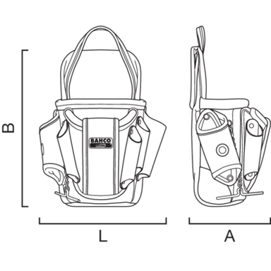 Torba elektryka 260x120x345mm BAHCO