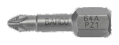 Bit udarowy 1/4" Torsion ACR PZ3x25 mm, 10 szt. BAHCO