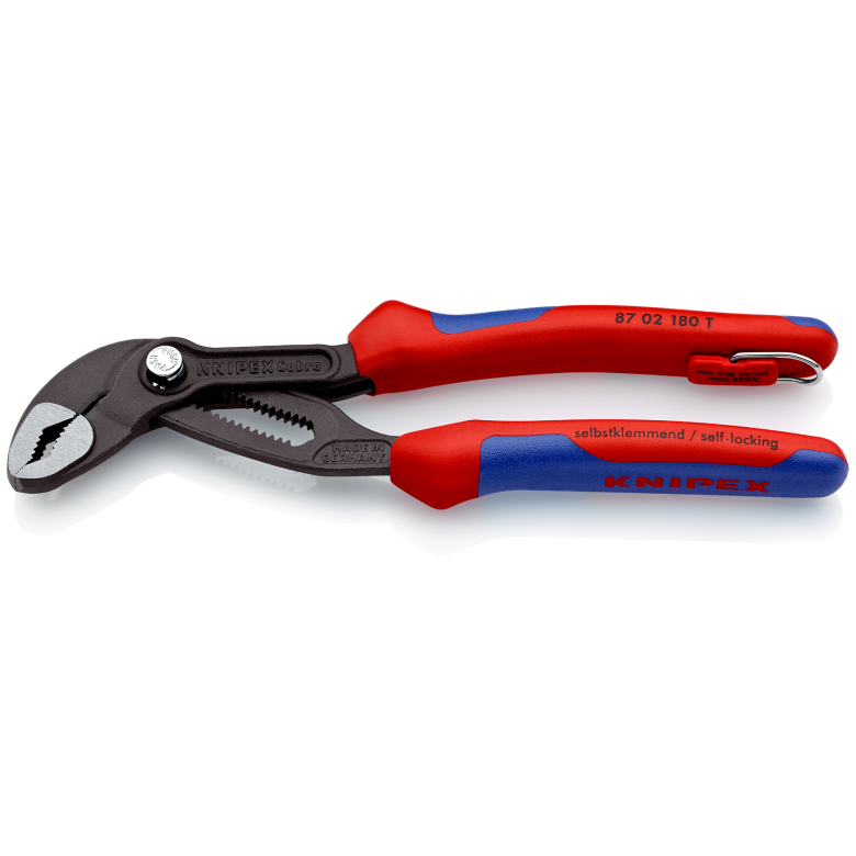 KNIPEX Cobra® 87 02 180 T Szczypce nastawne do rur nowej generacji KNIPEX