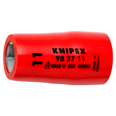 Nasadka sześciokątna do śrub z łbem sześciokątnym 98 37 11 Z gniazdem czworokątnym 3/8” KNIPEX