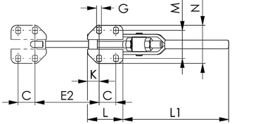 Docisk zaczepowy 6847, wielkość 1 AMF