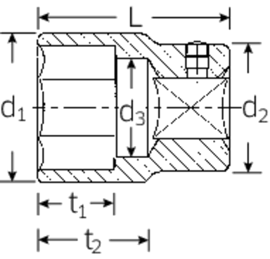 Nasadka 3/4" 24mm, 6-kątna, krótka STAHLWILLE