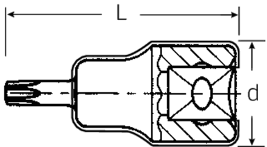 Nasadka 3/8" wkrętakowa T20 TORX, izolowana 1000V VDE STAHLWILLE