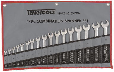 Zestaw kluczy płasko-oczkowych Teng Tools 6517MM