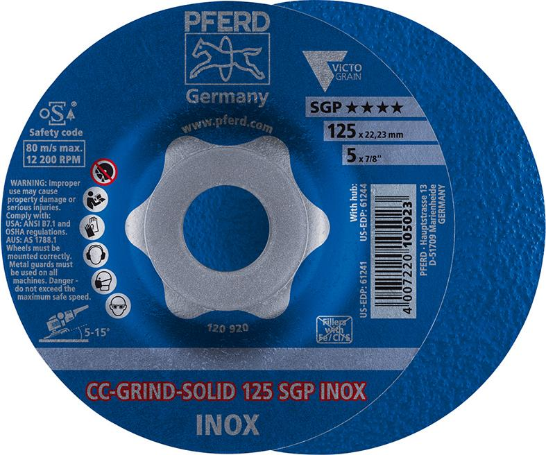 Sciernica tarcz.CC-GRIND Solid SGP INOX 125mm PFERD