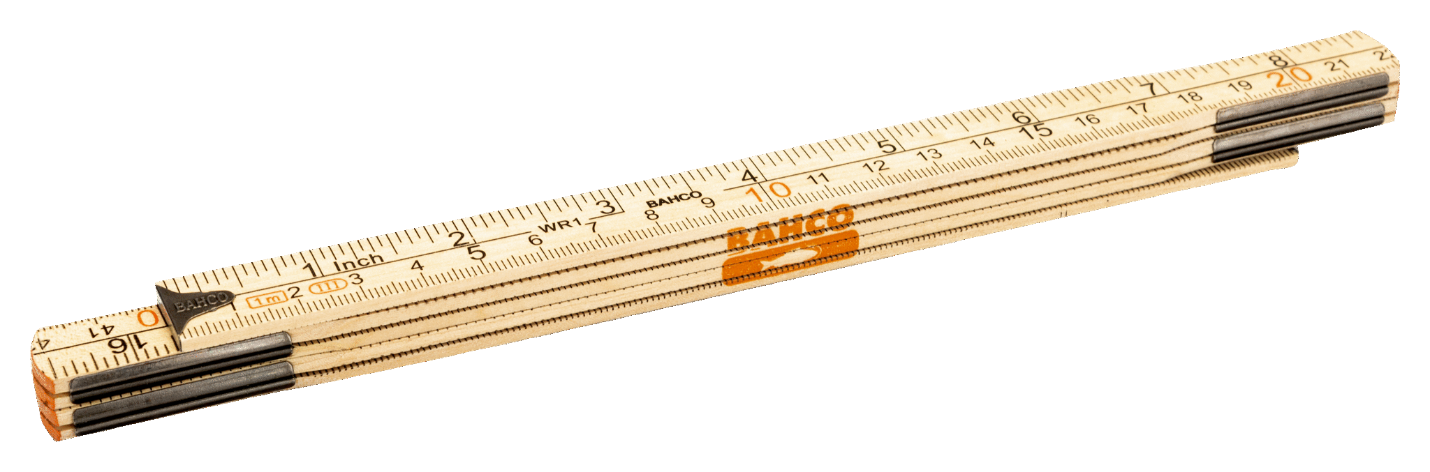 Miara składana drewniania 1m metryczno-calowa BAHCO
