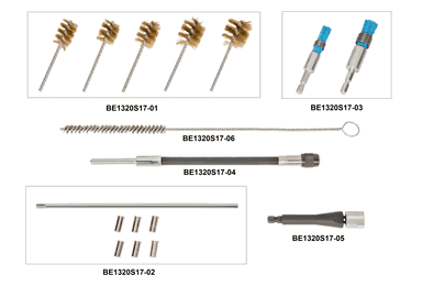 Zestaw do czyszczenia nasadek wtryskiwacza Diesel 17 części BAHCO