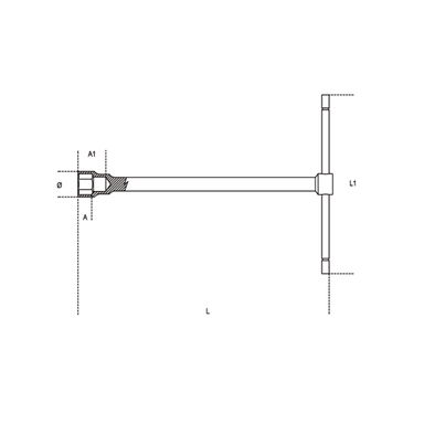 Klucz nasadowy typu T 6-kątny 27 mm, 950 Beta