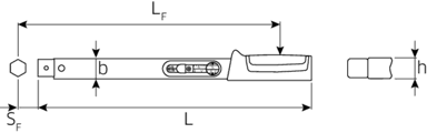 Klucz dynamometryczny 25-130Nm (225-1150in.lb), uchwyt 14x18mm, QUICK STAHLWILLE