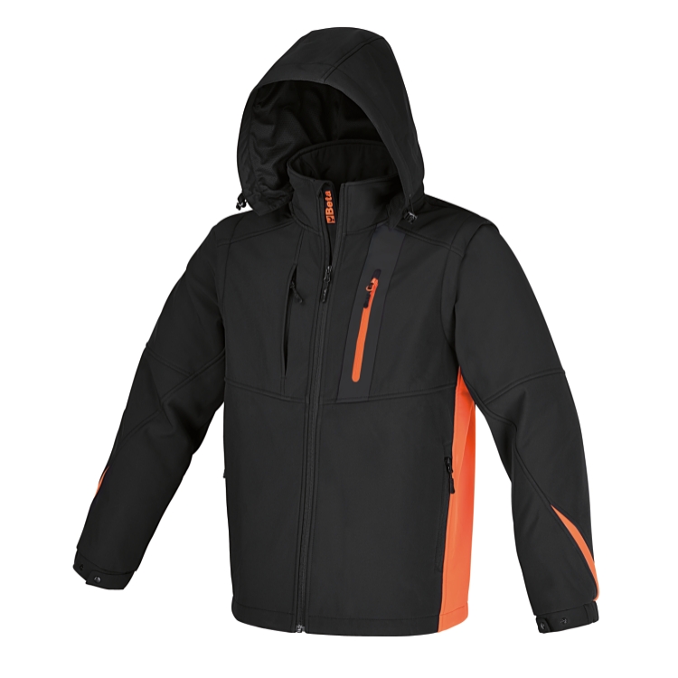 Kurtka softshell 7659N czarna odpinane rękawy i kaptur, roz. L Beta