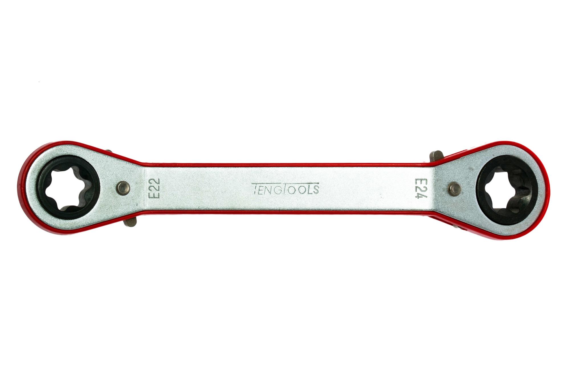 Klucz oczkowy zapadkowy E22xE24 Teng Tools