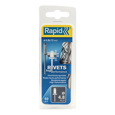Nity Rapid High Performance ?4,8 x 12 mm - opakowanie 50 szt.; zawiera wiertło