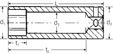 Nasadka 1/4" 5mm, 6-kątna, długa STAHLWILLE