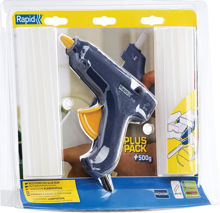 Pistolet do kleju na gorąco Rapid EG111 + 500 g kleju Rapid