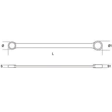 Klucz oczkowy dwustronny 8x10 mm, dł. 235 mm, 88 Beta