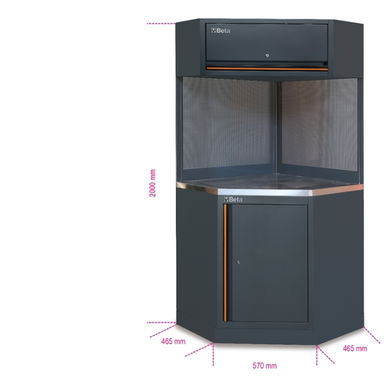 Narożnik wolnostojący typu X do systemu C45PRO, 4500/C45PRO/C/X Beta