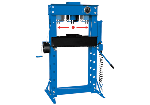 PRASA HYDRAULICZNO PNEUMATYCZNA 50-TON Z MANOMETREM, zakres 0-890 mm King Tony