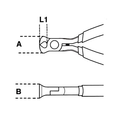 Szczypce tnące czołowe dla elektroników 120 mm, 1190BM Beta