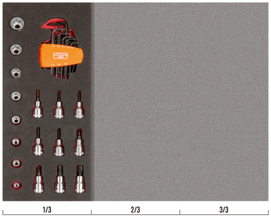 Wkład narzędziowy 1/2" - 25 elem. BAHCO