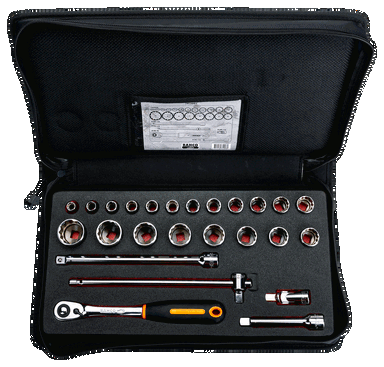 Nasadki 1/2'' Bi-Hex 25 elementów w etui materiałowym BAHCO