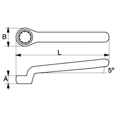 Klucz oczkowy izolowany odsadzony 17.0 mm BAHCO