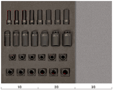 Zestaw nasadek udarowych 1/2" głębokich - 27 elementów BAHCO