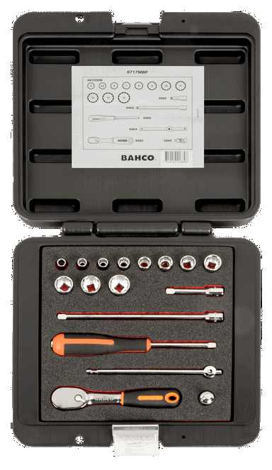 Zestaw nasadek 1/4" w metalowej kasetce BAHCO