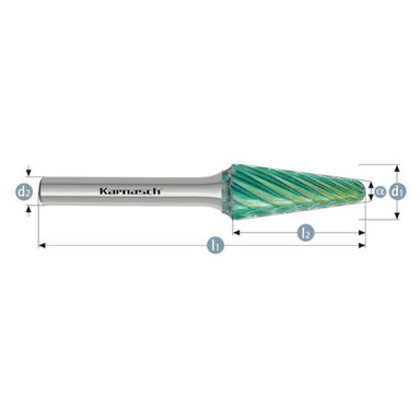 Pilnik obrotowy Green-Tec KEL HP-3 10x20x6x65 Integra Tools