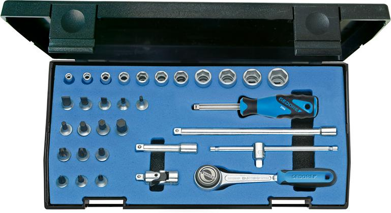 Zestaw nasadek 1/4", 6-kątnych, 32-cz. 20IMU-3,  GEDORE