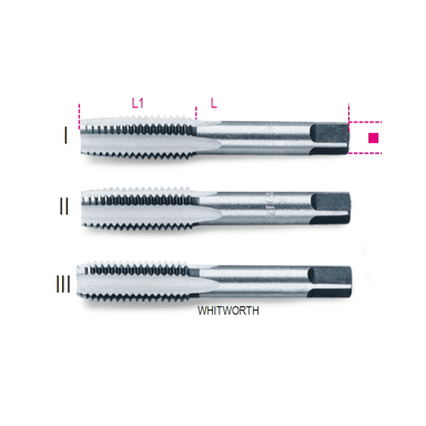 Gwintownik HSS Whitworth BSW 3/8", 3-cz., 430ASW Beta