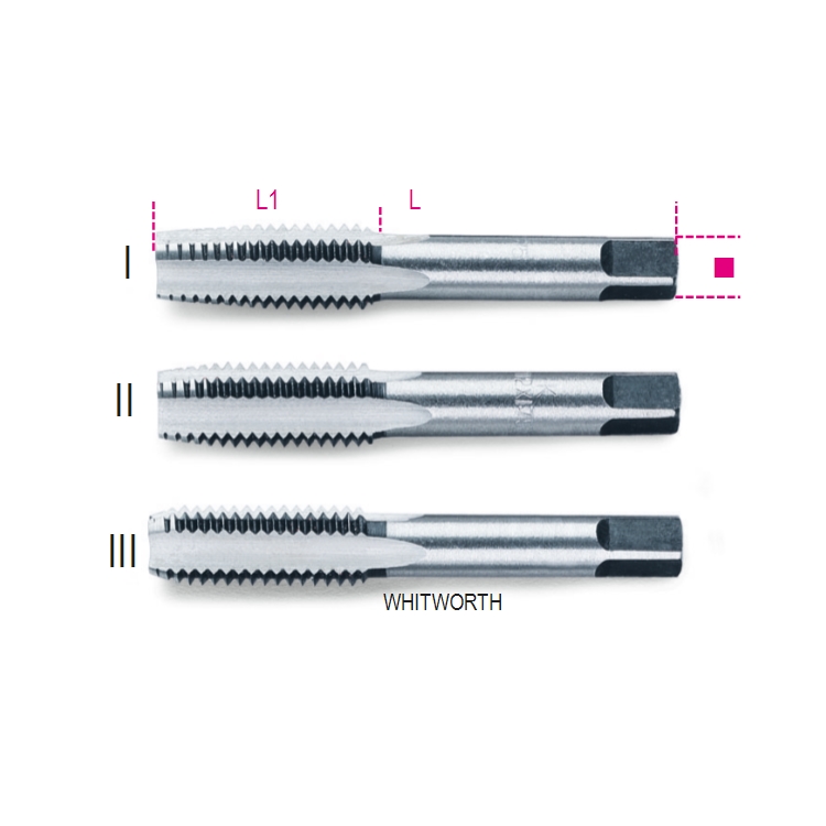 Gwintownik HSS Whitworth BSW 3/4", 3-cz., 430ASW Beta