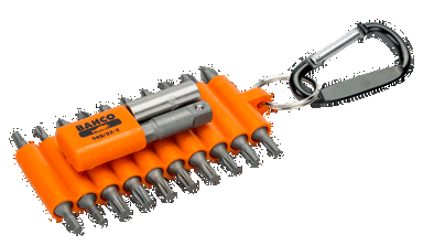 Zestaw 22 bitów z uchwytem magnetycznym i adaptorem do nasadek 1/4” - imbusowe, Phillips, Pozidriv, TORX BAHCO