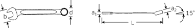 Klucz płasko-oczkowy, SPLINE DRIVE 9/16"=18mm STAHLWILLE