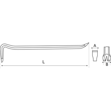 Łom nieiskrzący AL-BR 20x600 mm BAHCO