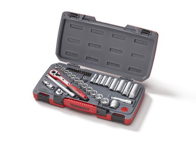 Zestaw narzędzi nasadowych z chwytem kwadratowym 3/8" Teng Tools T3839