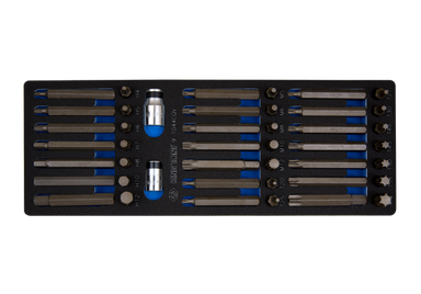 ZESTAW BITÓW 10mm 44cz. HEX 4 - 12mm, TORX T20 - T60, SPLINE 5 - 12mm, WKŁAD Z PIANKI EVA DO WÓZKA King Tony