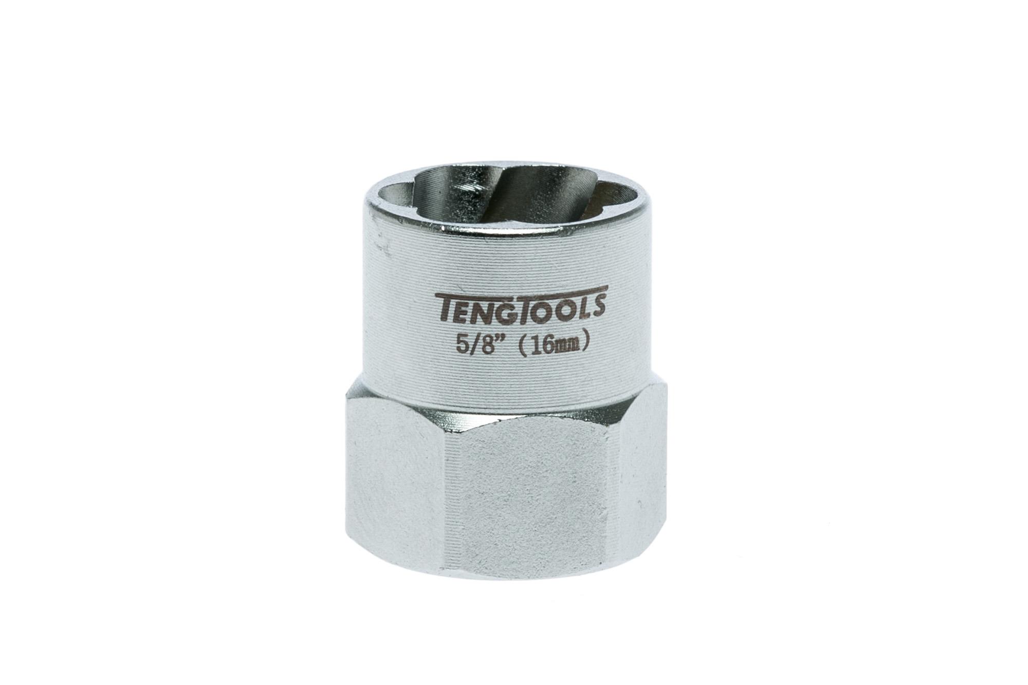 Sześciokątne nasadki odkręcające z chwytem kwadratowym 3/8" 16 mm Teng Tools
