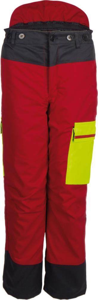 Spodnie z paskiem w talii Forest Jack Red roz. 46/48, czerwony/żółty