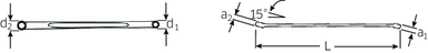 Klucz oczkowy 9x11mm, długi, odgięty 15o STAHLWILLE