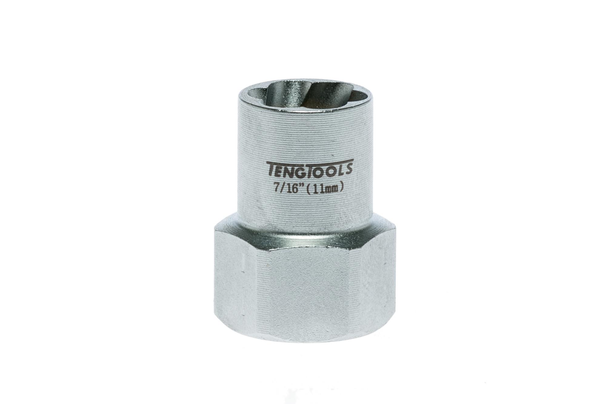 Sześciokątne nasadki odkręcające z chwytem kwadratowym 3/8" 11 mm Teng Tools
