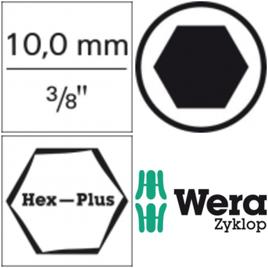 Wkrętakowa końcówka 6,0x107mm do śrub z gniazdem 6-k. z funkcją przytrzym.Wera