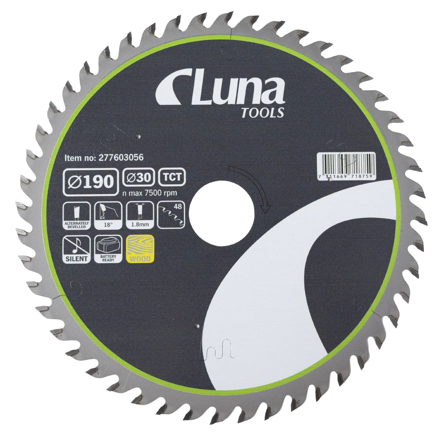 Piła tarczowa Luna Extra Thin 190x30 Z48 Luna