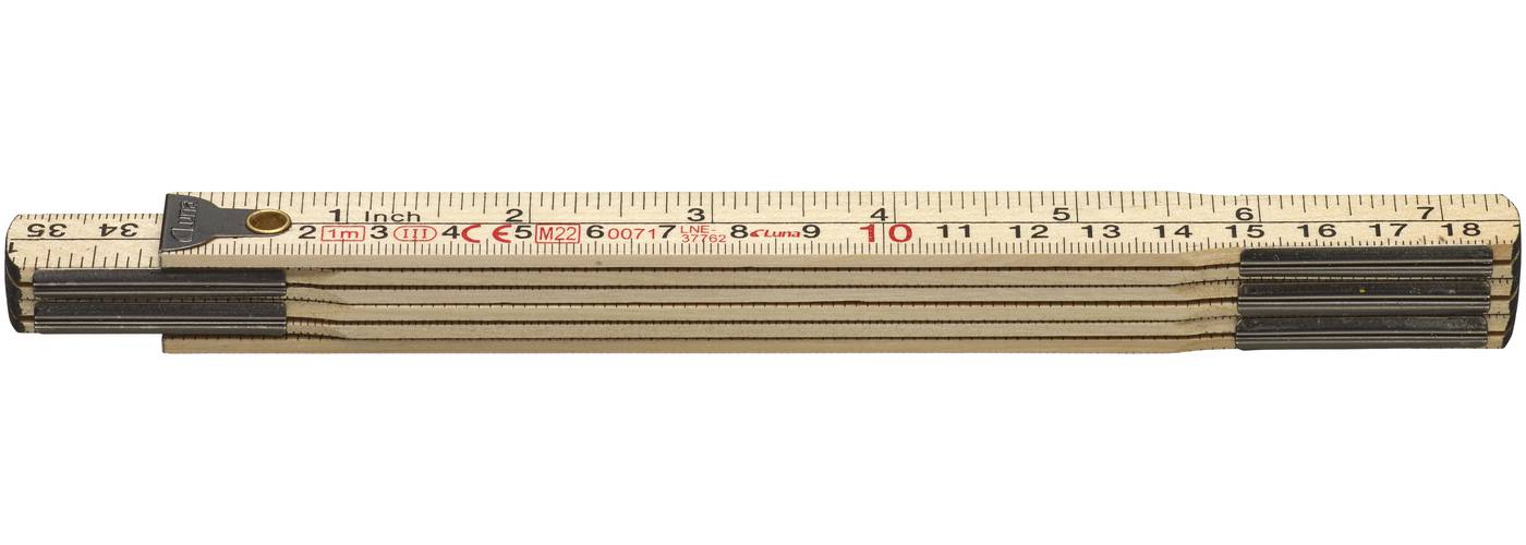 Miara składana 1 m - podziałka mm/cale Luna