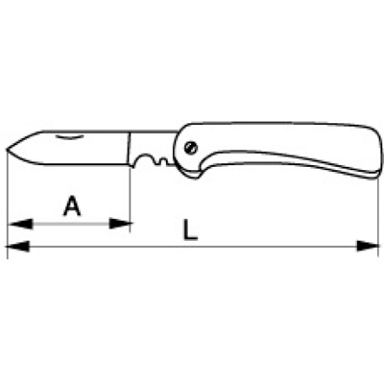 Nóż składany dla elektryków, rękojeść plastikowa, 85 mm BAHCO