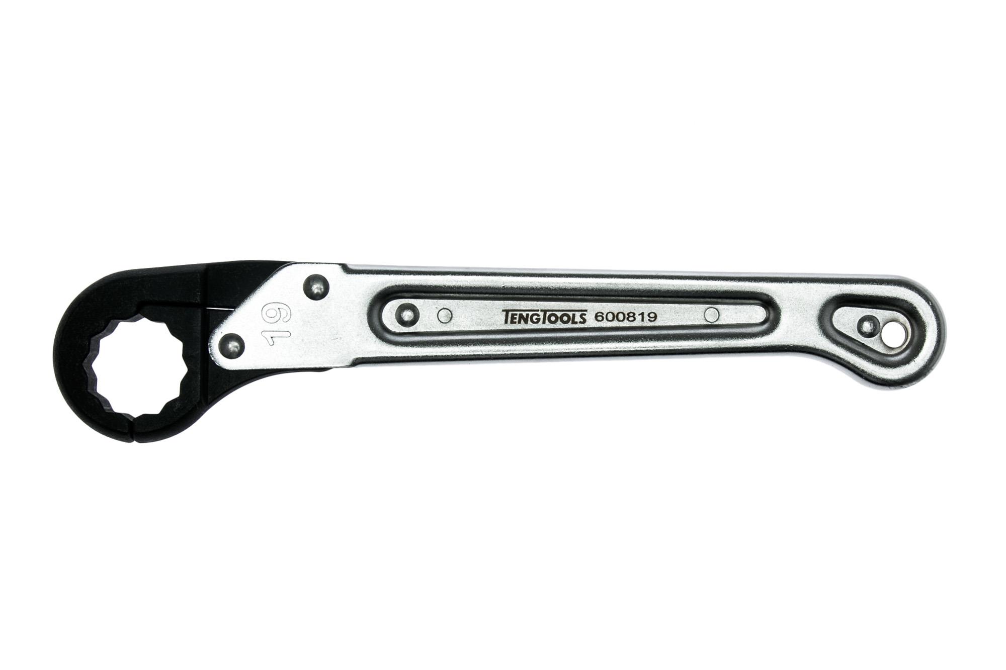 Klucz oczkowy zapadkowy otwierany 19 mm Teng Tools